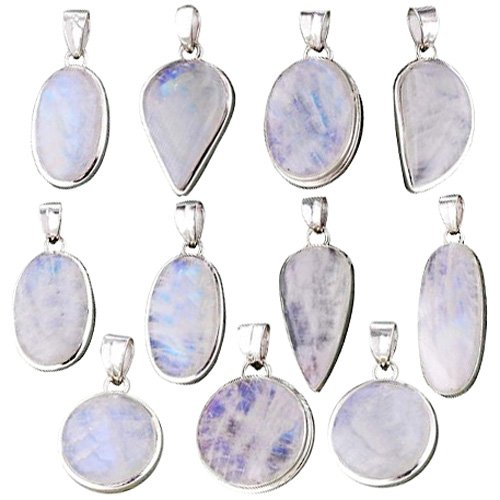 Mixed Pendants Natural Gemstone Wholesale Lot 100 gram