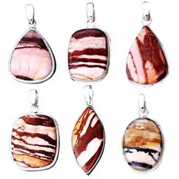 Bulk Sterling Silver Fine Silver Pendants lot with Natural Gemstone