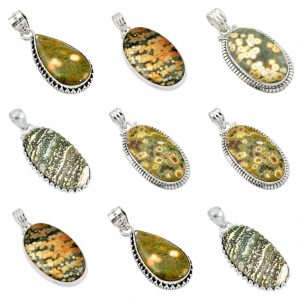 Ocean Jasper Wholesale 925 Silver Jewelry 100 Gram Pendant Lot WHP16
